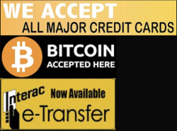 Bitcoin and CC accepted